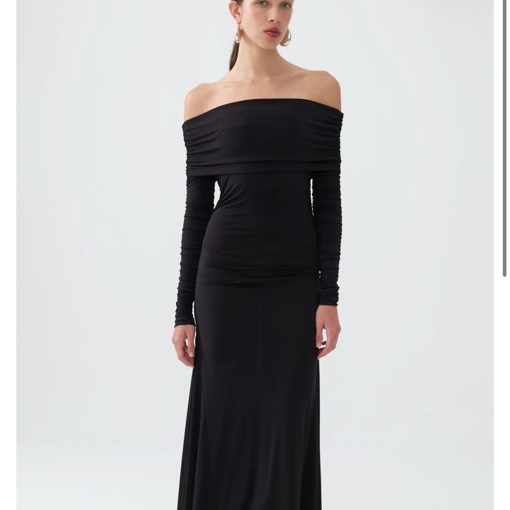 NWT nocturne off shoulder black dress